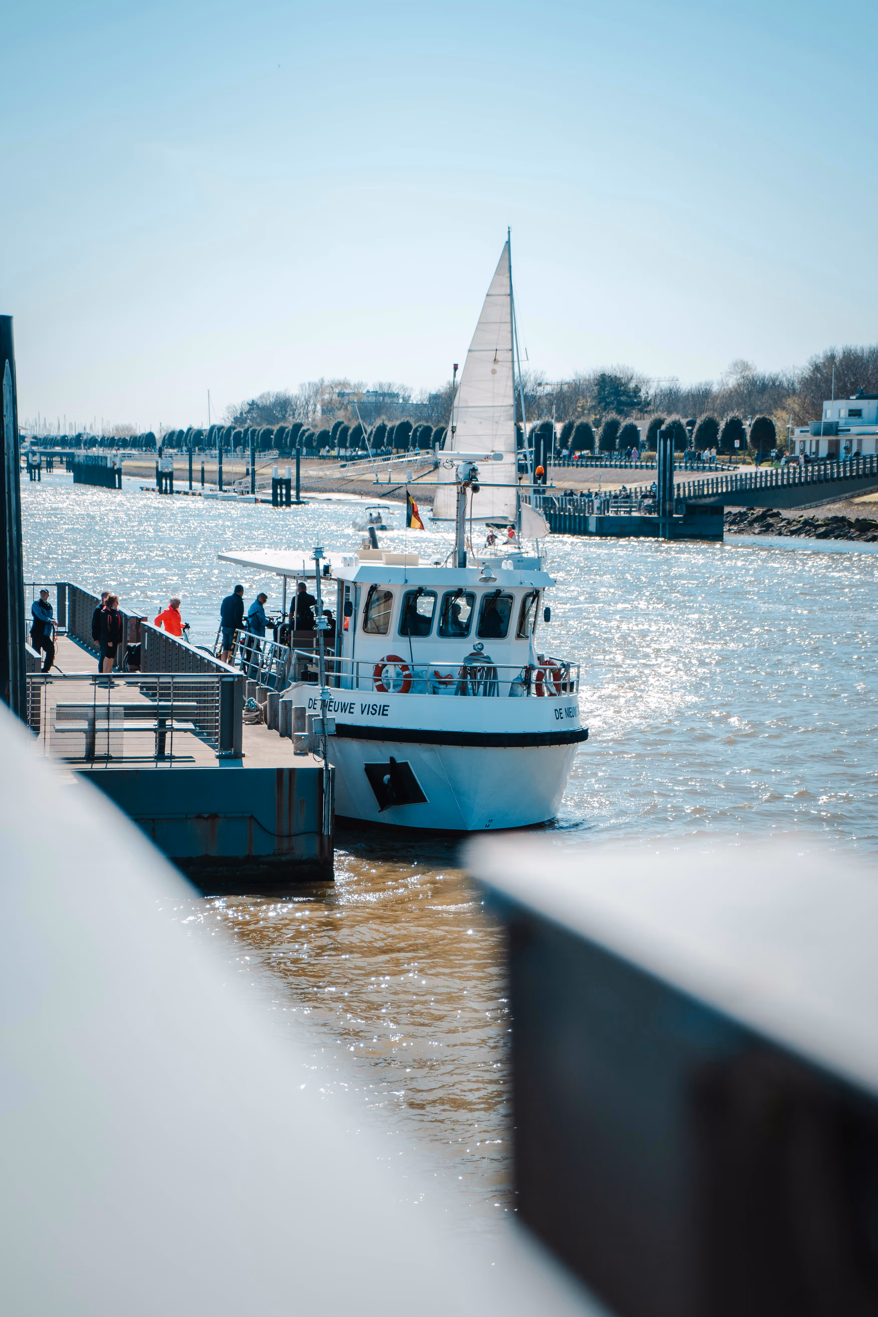 Jachthaven en uitzicht in Nieuwpoort