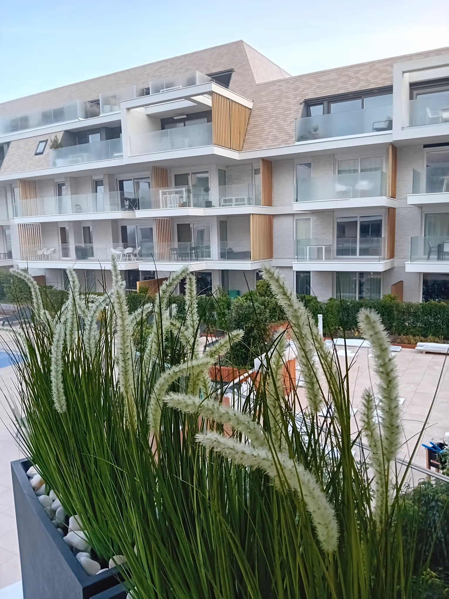 Ruim zonneterras van het appartement